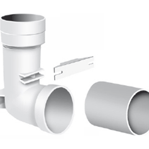 Contre prise coudée universelle pour aspiration centralisée