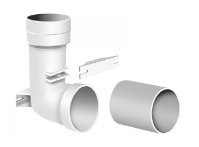 Contre prise coudée universelle pour aspiration centralisée