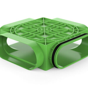 DucoFlex caisson de distribution sol et plafond 3x ovale (F) 1X ovale (M)