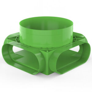 DucoFlex caisson de distribution sol et plafond 4x ovale (F) D160