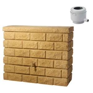 Kit Mur ROCKY SABLE - 400 L -livré avec collecteur filtrant Eco gris et robinet