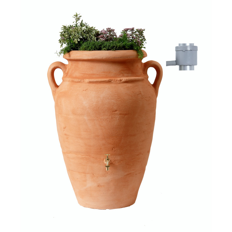 Kit Réservoir AMPHORE ANTIK TERRACOTTA 2 en 1 - 600 L - avec bac à plantes inté