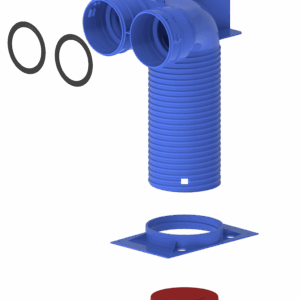 Plenum terminal coudé plastique 2xø92 / 1xø125