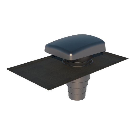 Sortie de toit UBIFLU 2 pour toiture ardoise anthracite et Multidiamètre