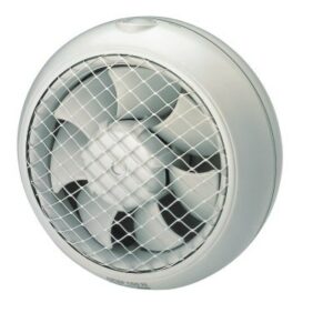 Aérateur circulaire pour vitre 900 m³/H avec grille intérieure et volets extérie