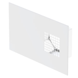 Grille combinée Dupla DN125 prise d'air gauche blanche 200m3/h max