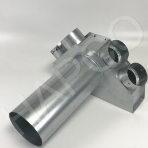 Plénum acier terminal 90° HELIOS FRS-DKV 4-75/125