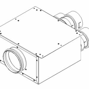 Plénum droit NILAN de bouche 3 x 90 / 75,  ø 125 Male