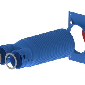 Plenum terminal droit  plastique 2xø92 / 1xø125